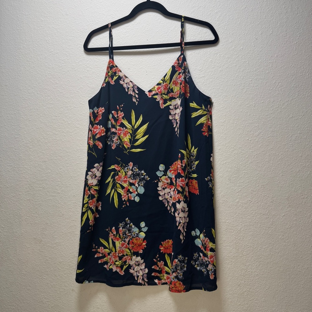Cotton On Navy Floral Tropical Hawaiian Dress 🌺 Small